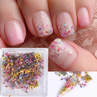 3D Dried Flower Nail Art Decorations