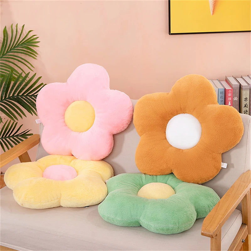 Flower Plush Throw Pillow