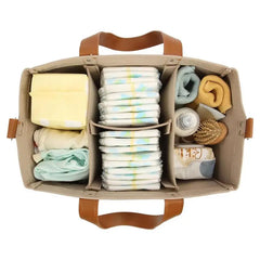 Diaper Bag Felt Large Capacity Baby Travel Storage Bag Car And Nursery Organizer Travel Diaper Organizer Basket Diaper Changing